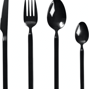 Bestiksæt 4 dele Broste Copenhagen Tvis sort rustfrit stål